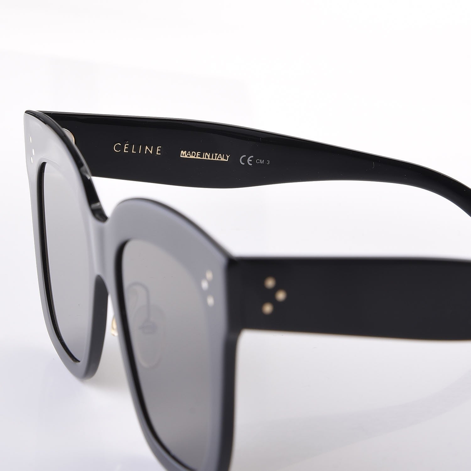 Celine Acetate Kim Sunglasses CL 41444/S Black 3 of 7