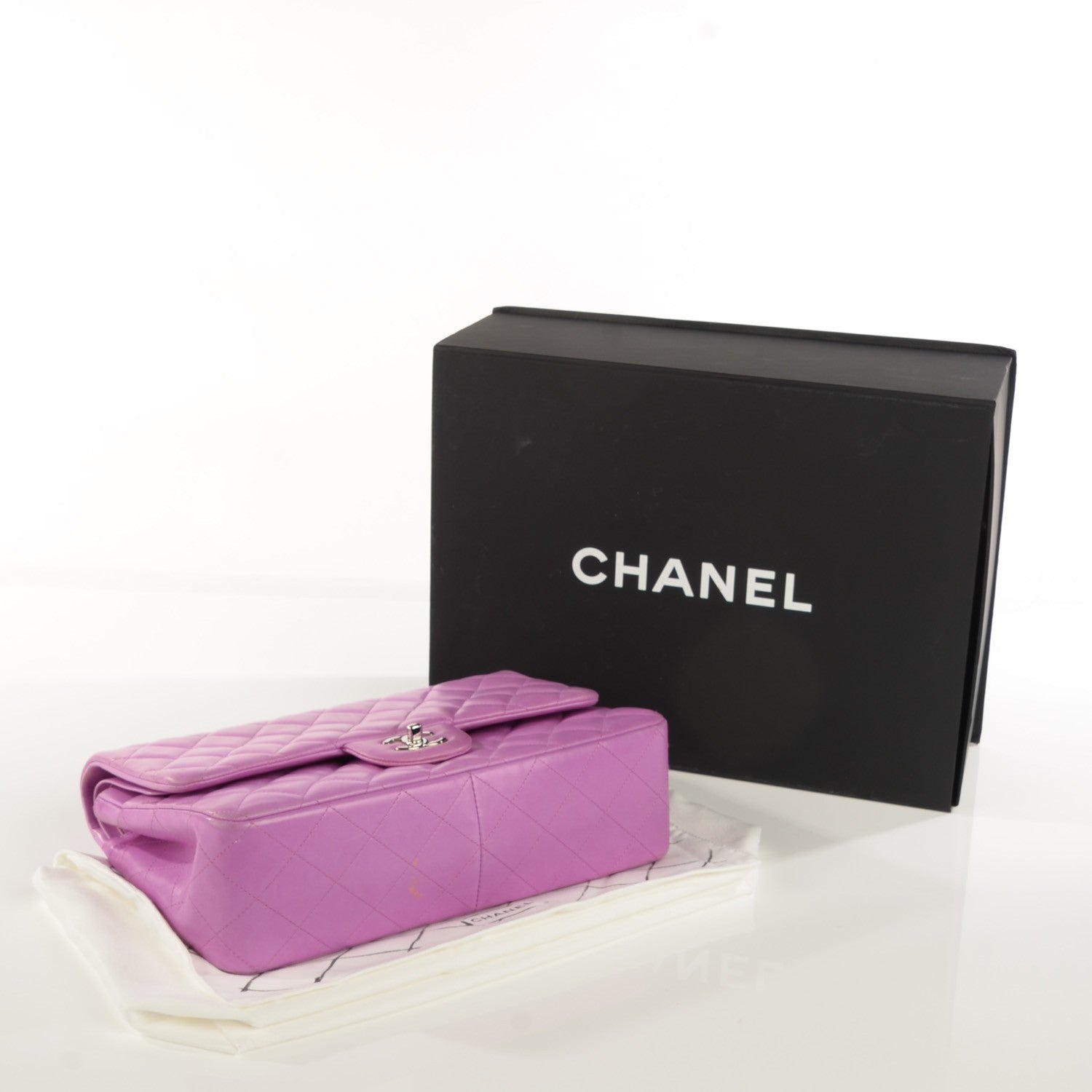 Chanel Lambskin Quilted Jumbo Double Flap Light Purple 4 of 8