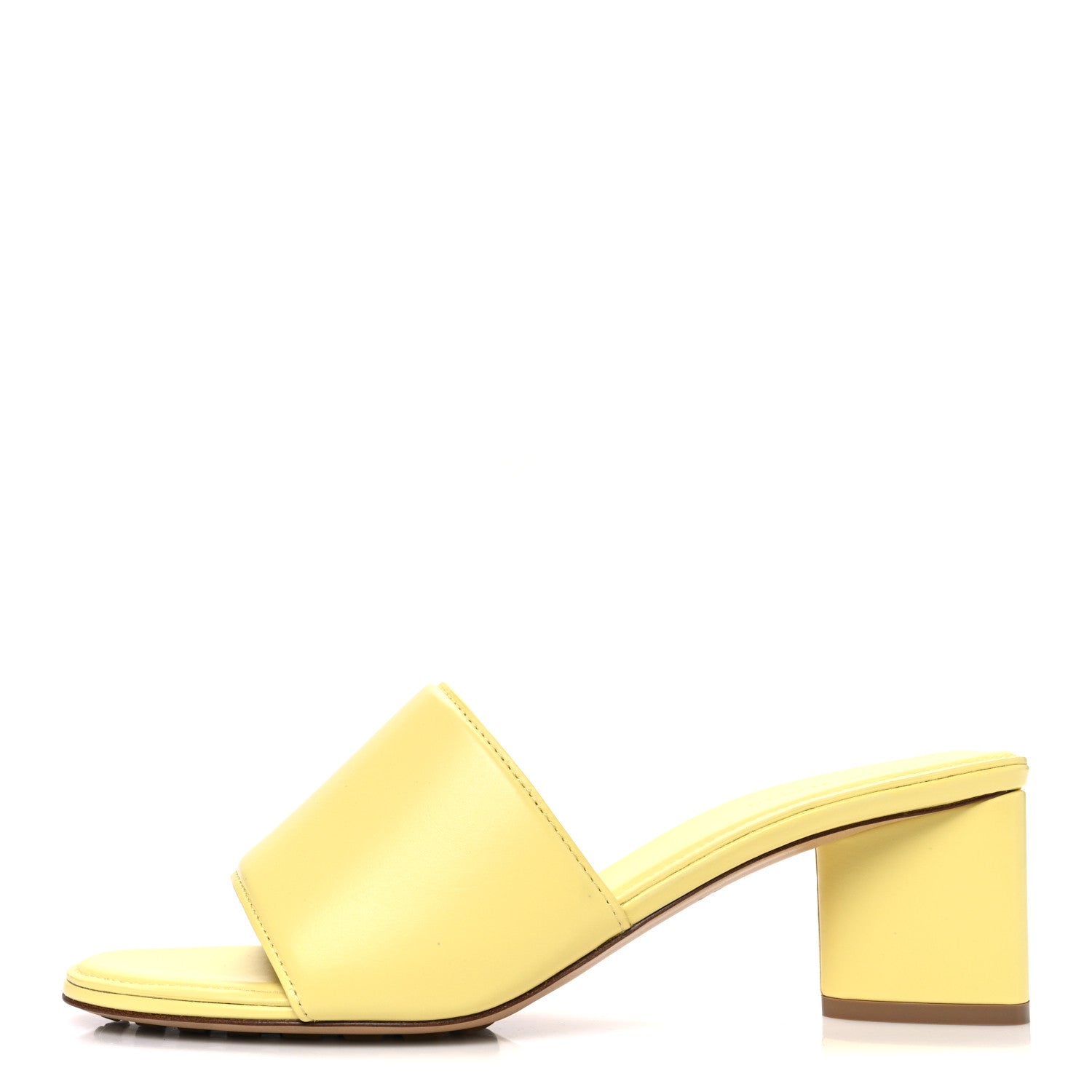 Bottega Veneta Vienna Calfskin The Band Mule Sandals 40 Lemonade 1 of 11