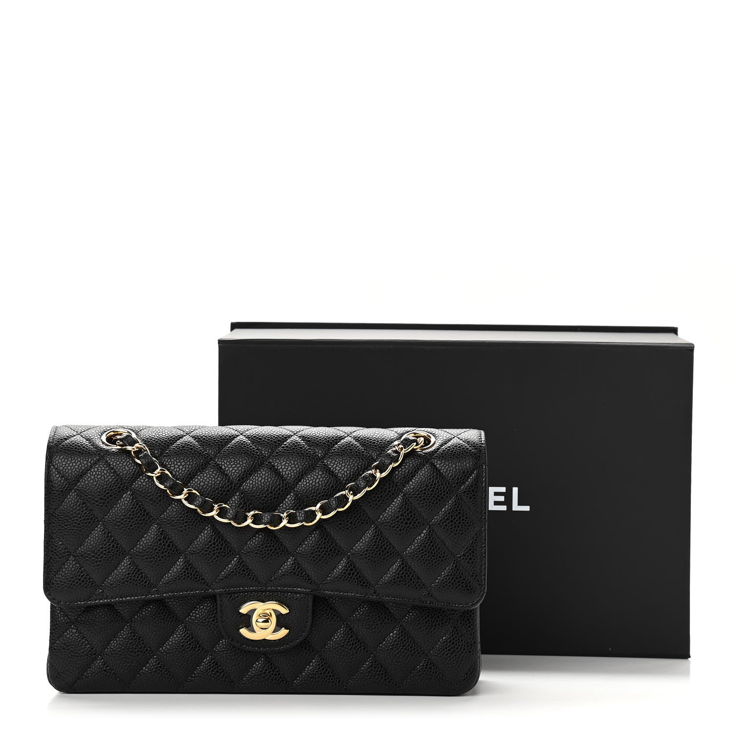 Chanel Caviar Quilted Medium Double Flap Black 10 of 10
