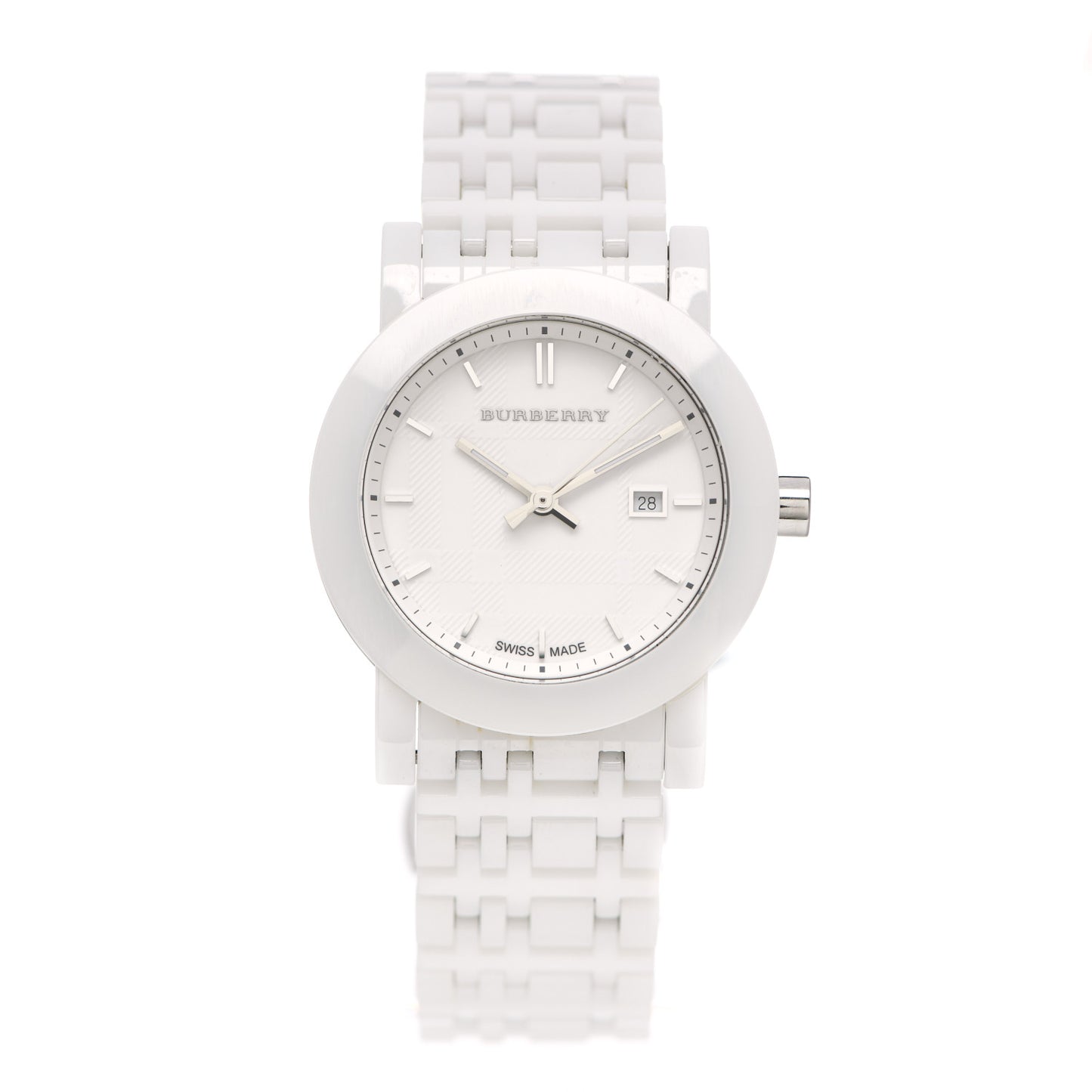 Stainless Steel Ceramic 34mm Quartz Watch White BU1870