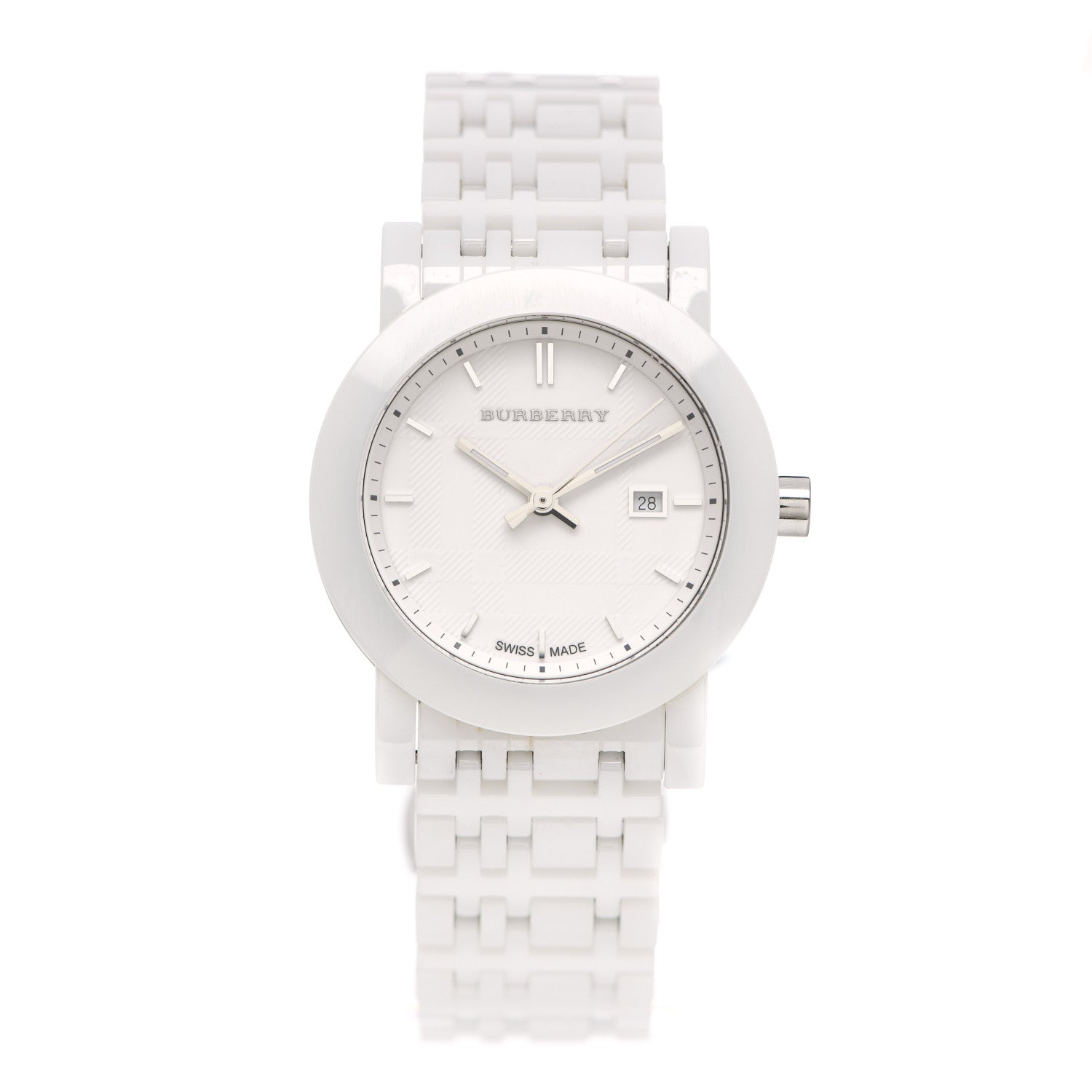 Burberry Stainless Steel Ceramic 34mm Quartz Watch White BU1870 1 of 4