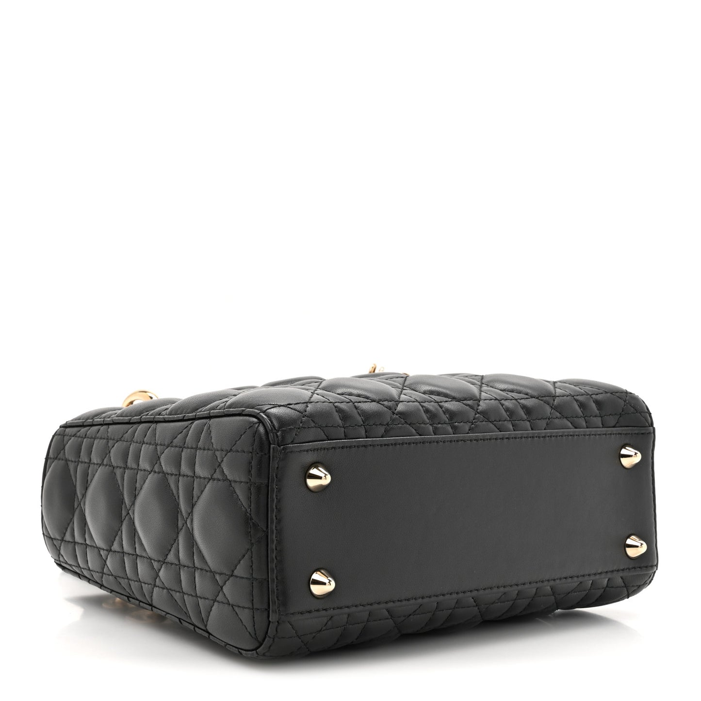 Lambskin Cannage Small Lucky Badges My Lady Dior Black