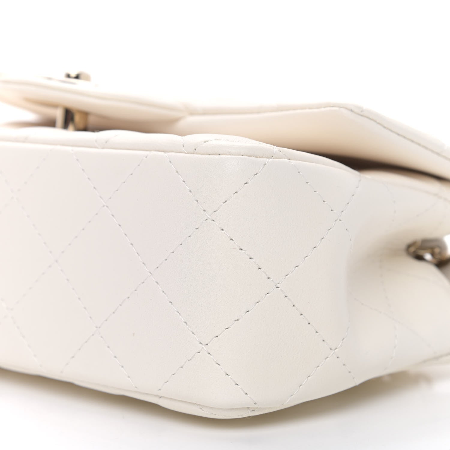 Chanel Lambskin Quilted Mini Rectangular Flap White 8 of 8