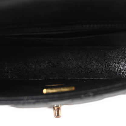 Chanel Lambskin Enamel Quilted Mini Coco Hearts Square Flap Black 5 of 11
