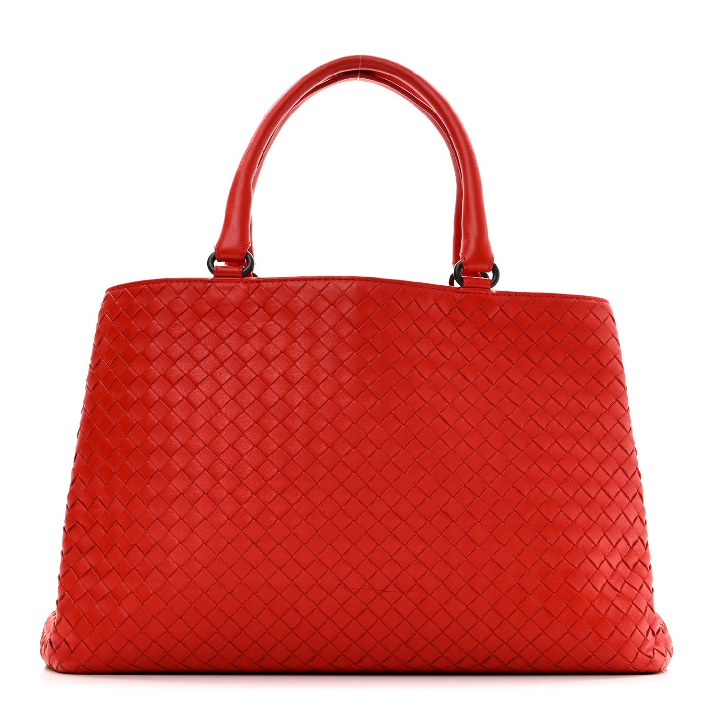 Nappa Intrecciato Milano Tote Red