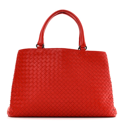 Bottega Veneta Nappa Intrecciato Milano Tote Red 1 of 9