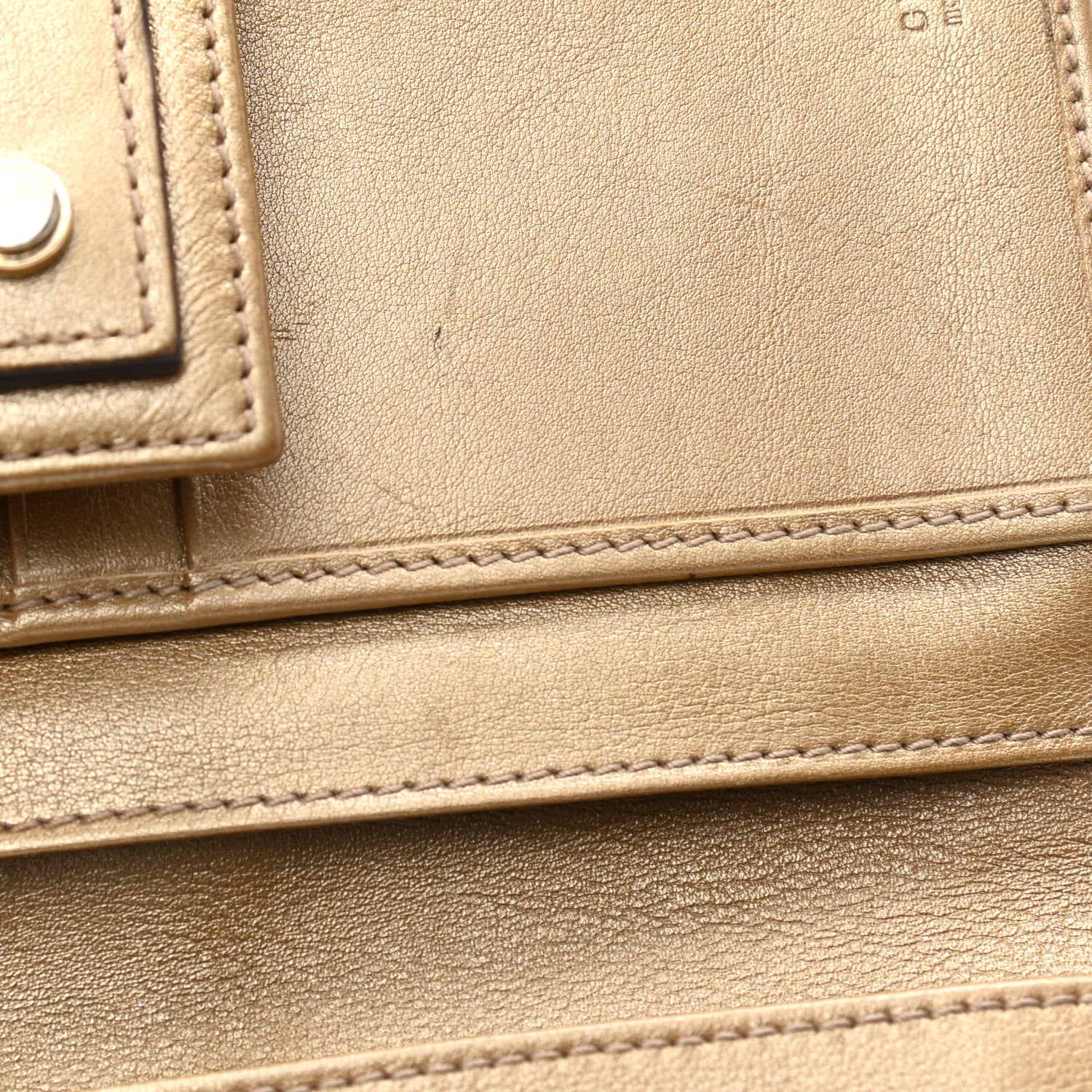Gucci Metallic Guccissima Abbey Continental Wallet Gold 9 of 11