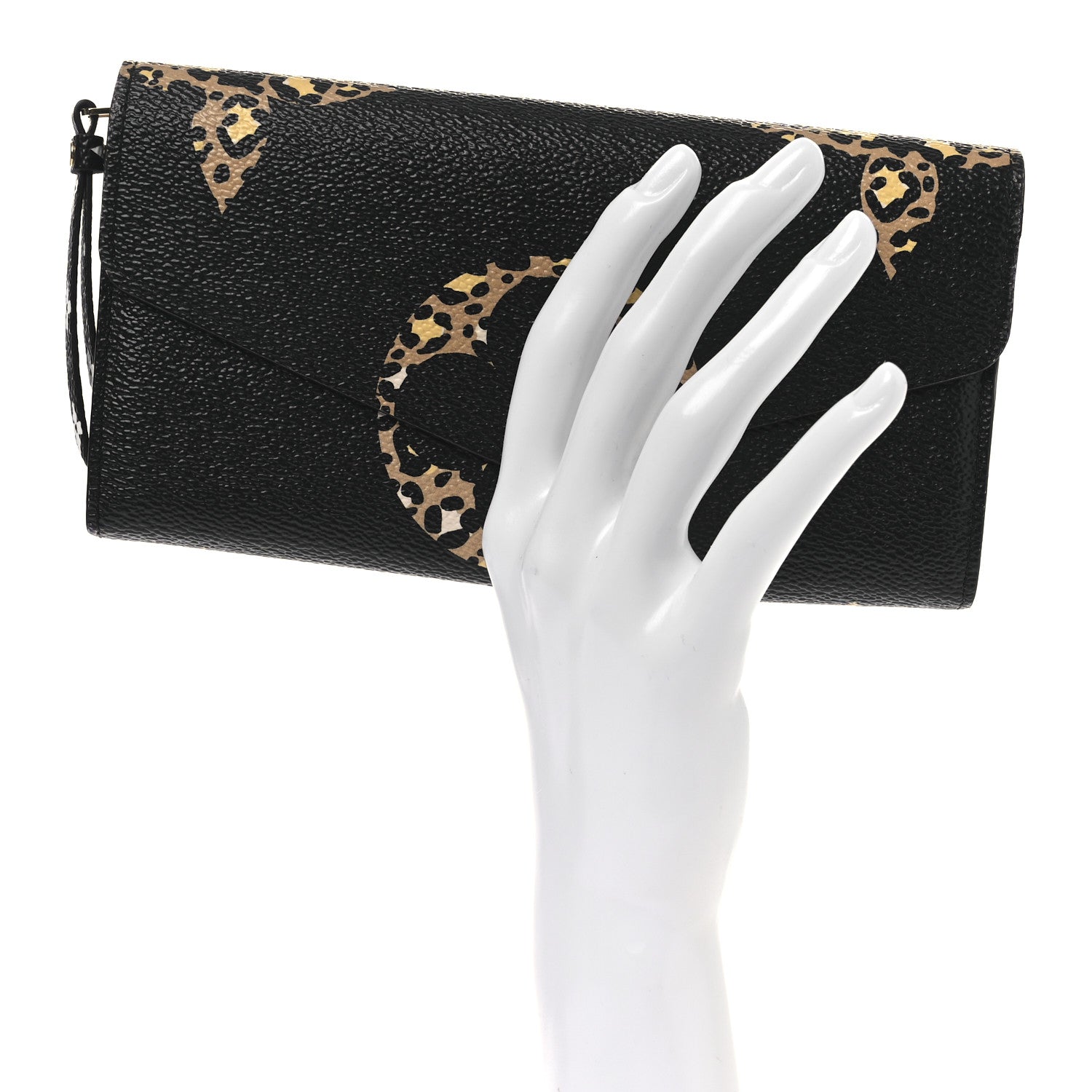 Louis Vuitton Monogram Giant Jungle Sarah Wallet Black 2 of 9