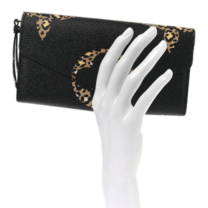 Louis Vuitton Monogram Giant Jungle Sarah Wallet Black 2 of 9