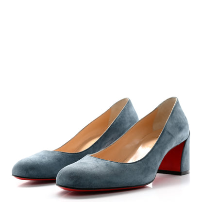 Christian Louboutin Veau Velours Miss Sab 55 Pumps 39 Tempete 3 of 7
