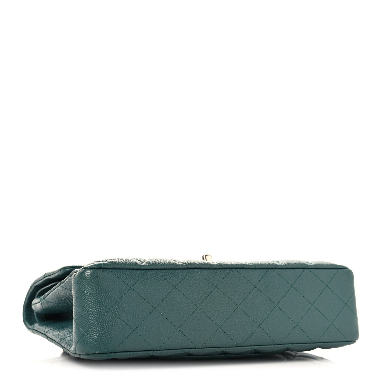 Chanel Caviar Quilted Medium Double Flap Green 4 of 10