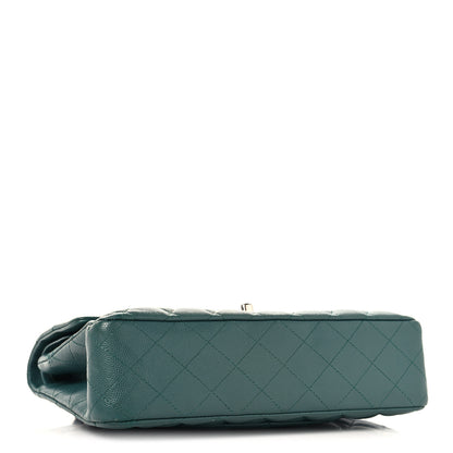 Chanel Caviar Quilted Medium Double Flap Green 4 of 10