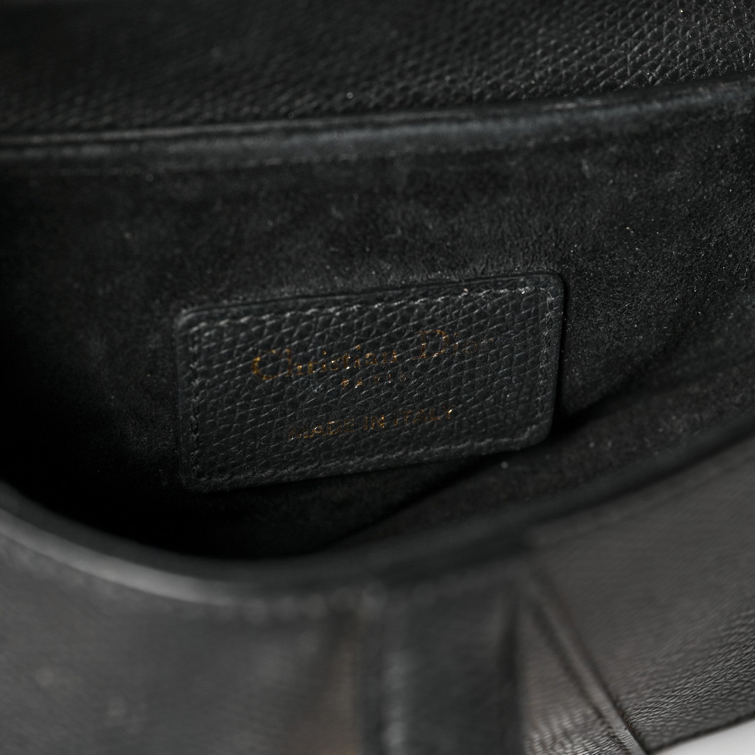 Christian Dior Grained Calfskin Mini Saddle Bag Black 5 of 11