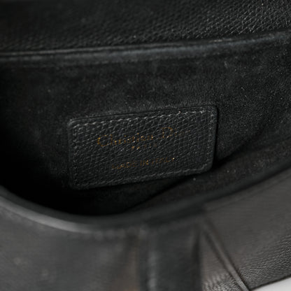 Christian Dior Grained Calfskin Mini Saddle Bag Black 5 of 11