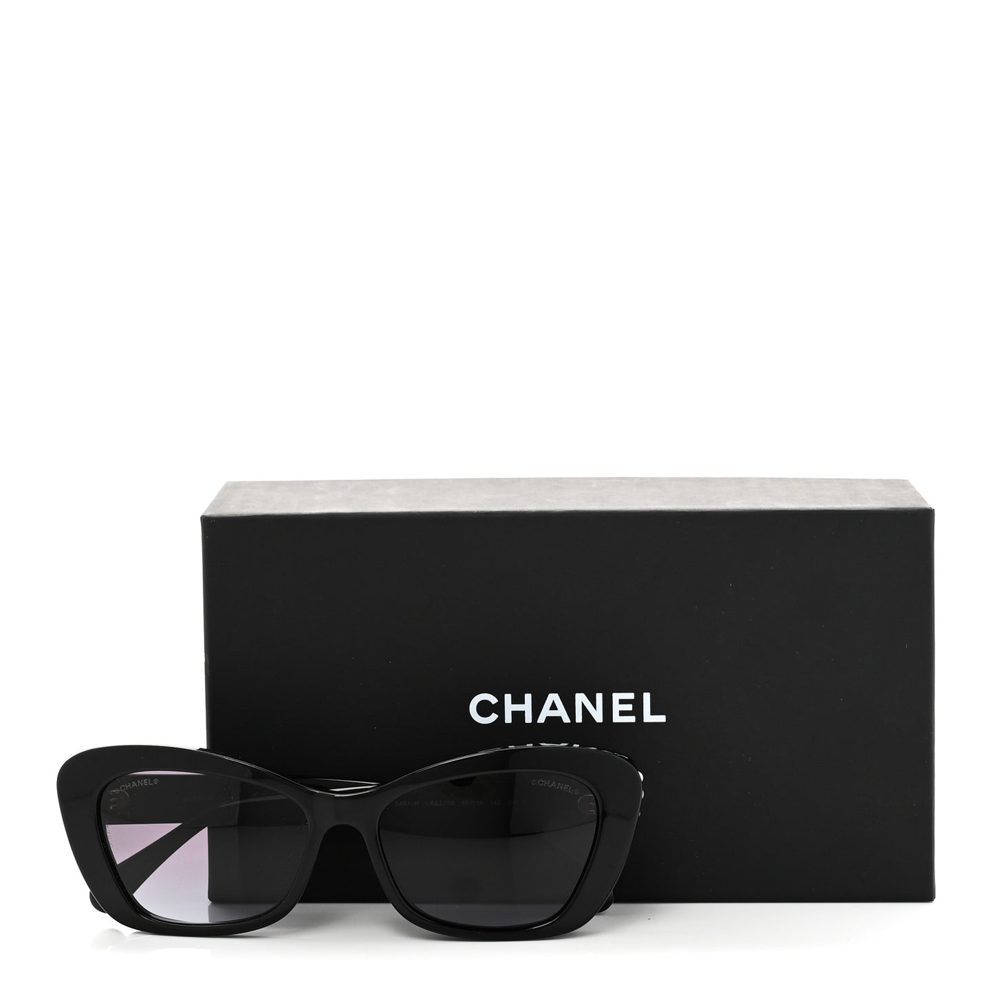 Acetate Pearl Cat Eye CC Sunglasses 5481-H-A Black