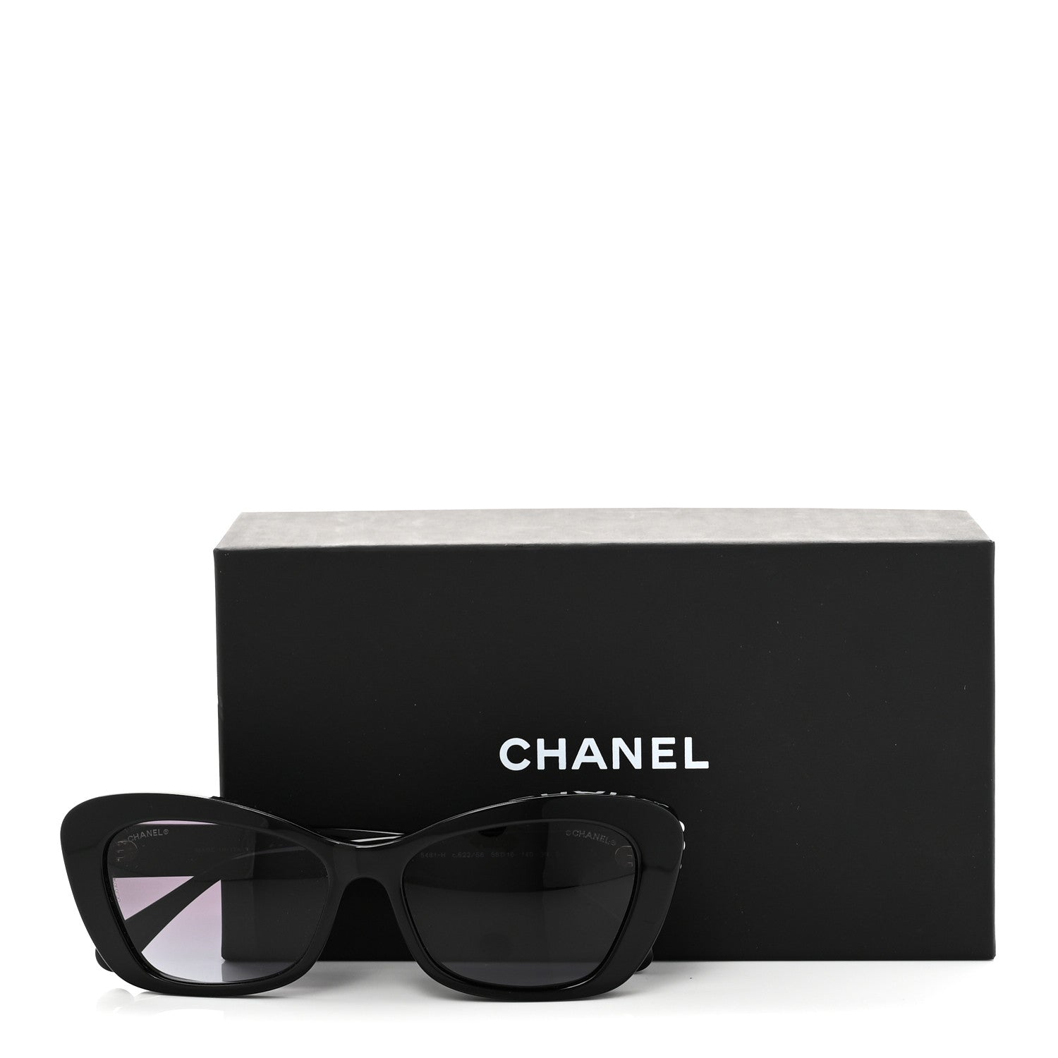 Chanel Acetate Pearl Cat Eye CC Sunglasses 5481-H-A Black 7 of 7