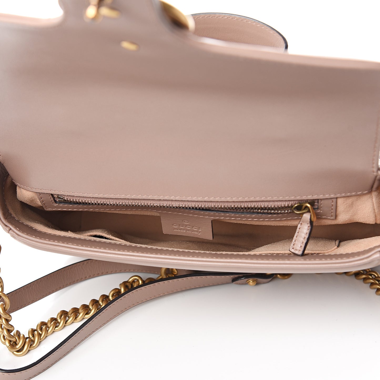 Calfskin Matelasse Small GG Marmont Top Handle Shoulder Bag Porcelain Rose