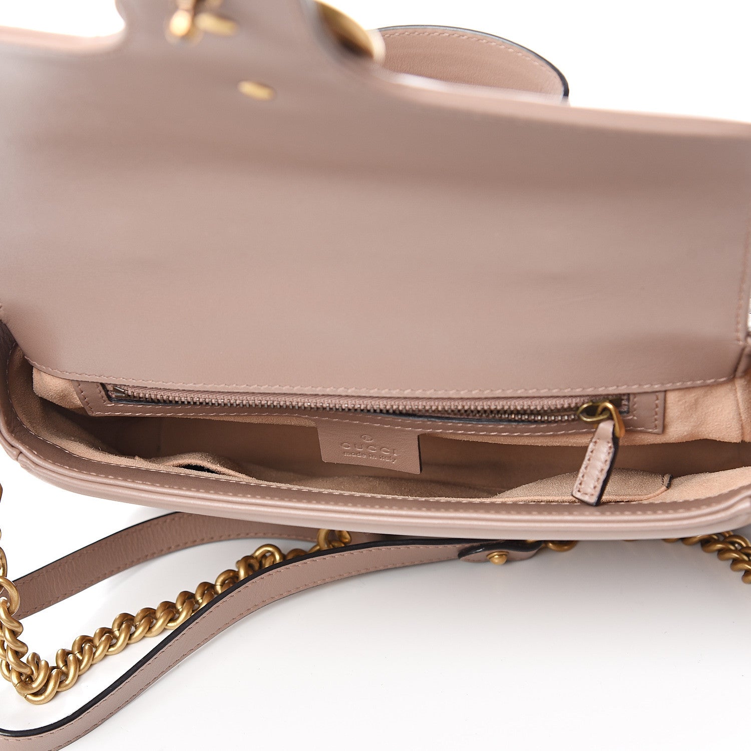 Gucci Calfskin Matelasse Small GG Marmont Top Handle Shoulder Bag Porcelain Rose 4 of 10