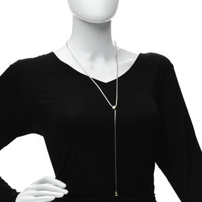 John Hardy Sterling Silver 18K Yellow Gold Classic Chain Hammered Y Necklace 2 of 4