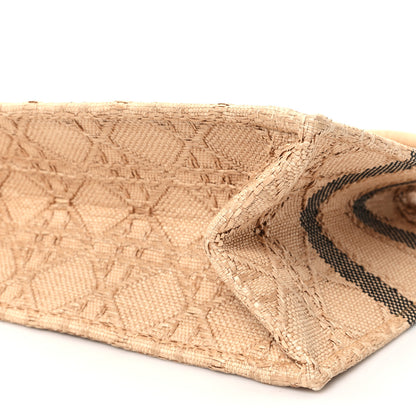 Christian Dior Raffia Cannage Medium Book Tote Natural 10 of 11