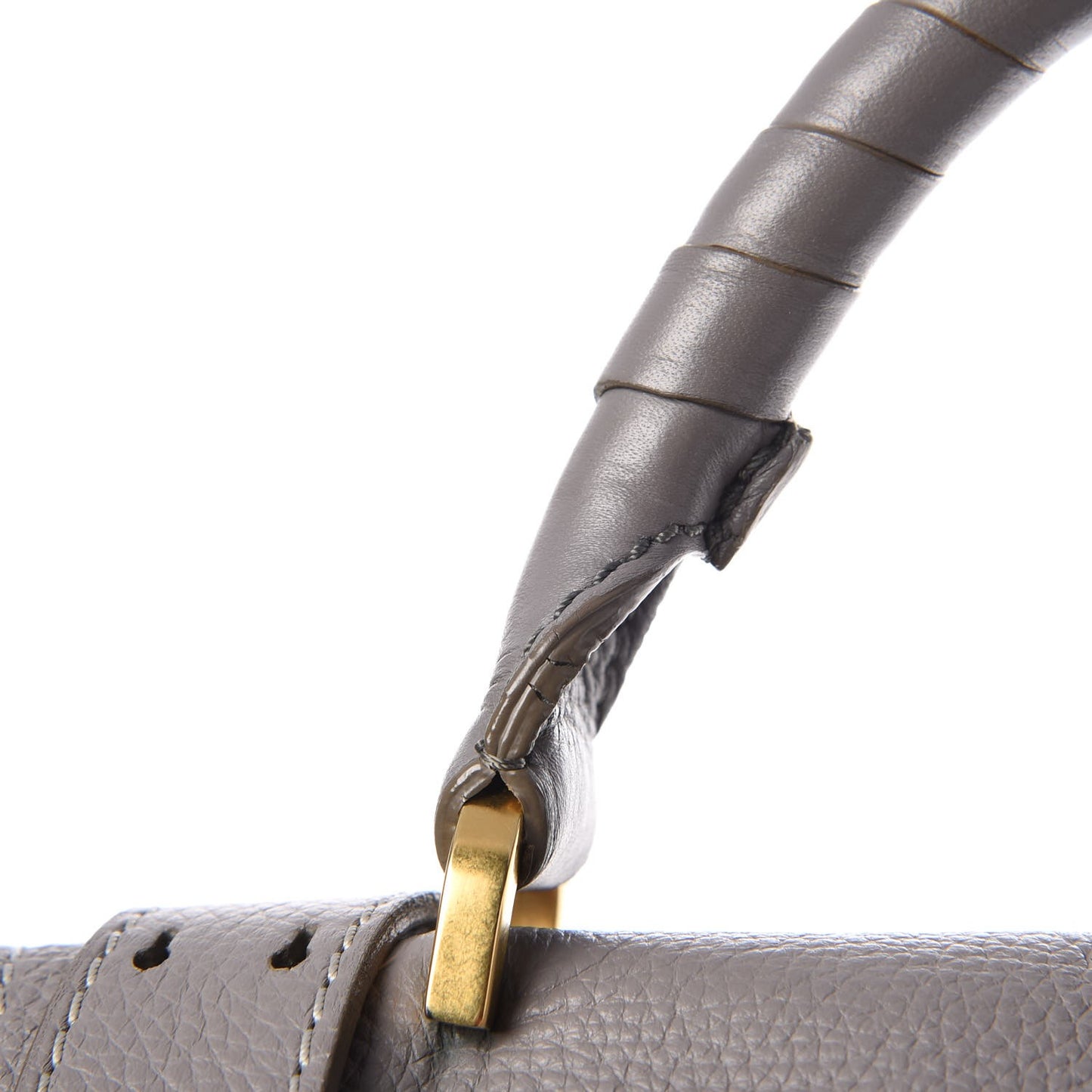 Calfskin Medium Marcie Top Handle Bag Cashmere Grey