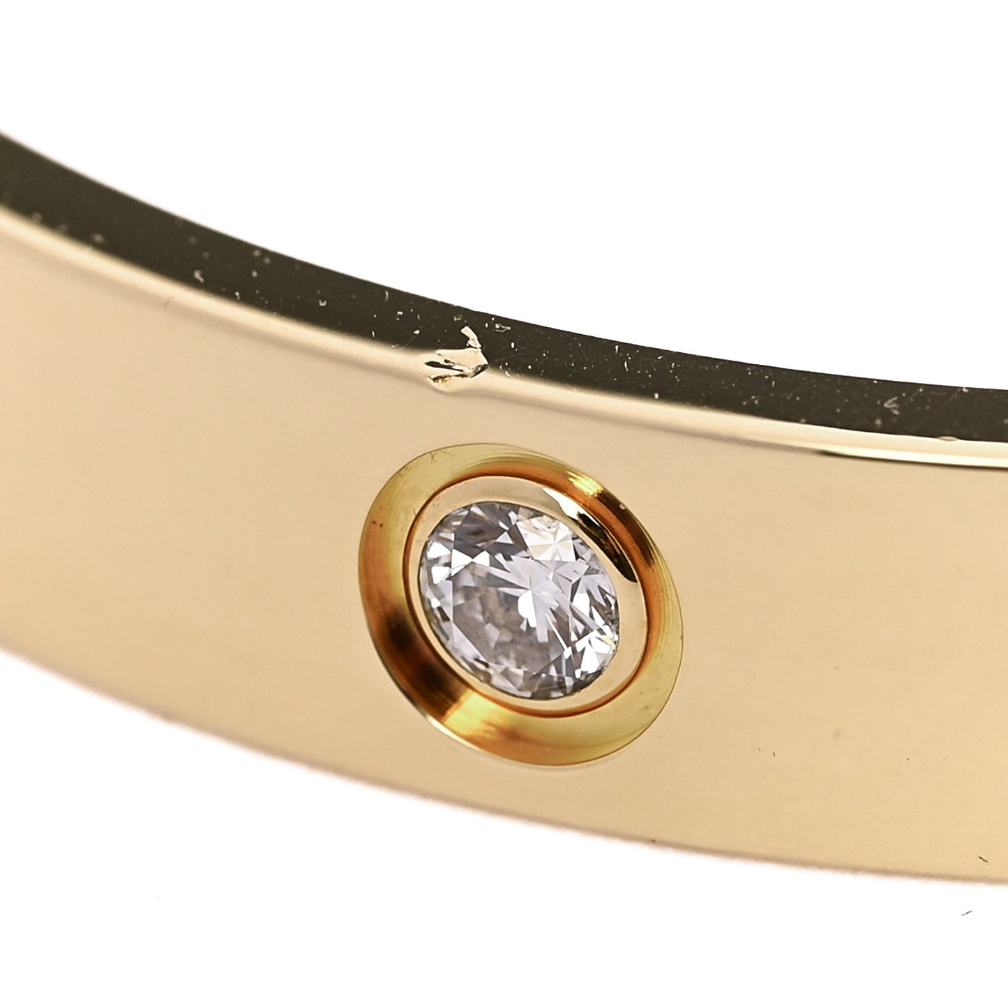 18K Yellow Gold 10 Diamond LOVE Bracelet 16