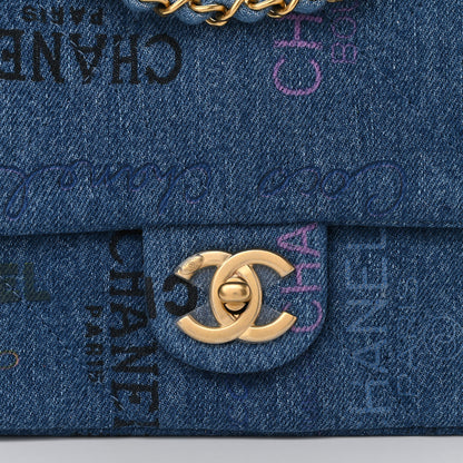 Chanel Denim Quilted Mini Denim Mood Rectangular Flap Blue Multicolor 8 of 10