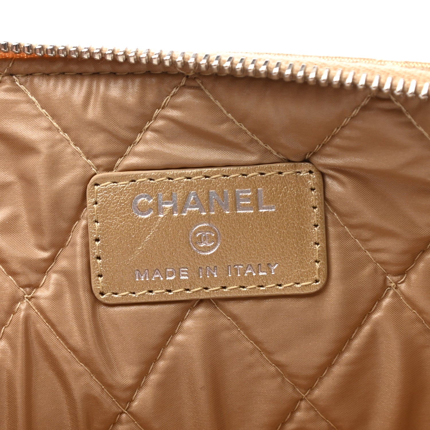 Chanel Metallic Lambskin Star Embossed Large Cosmetic Pouch Gold 6 of 7