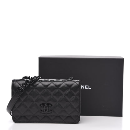 Chanel Caviar Quilted My Everything Wallet On Chain WOC Black 12 of 12