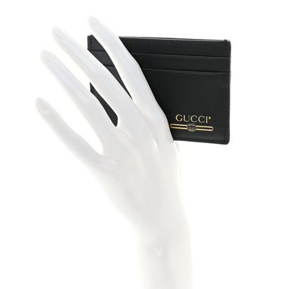 Gucci Plutone Calfskin Logo Card Holder Black 2 of 6