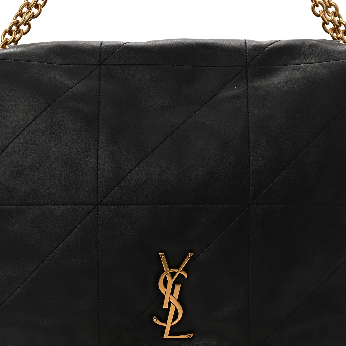 Lambskin Matelasse Monogram Large Jamie 4.3 Black