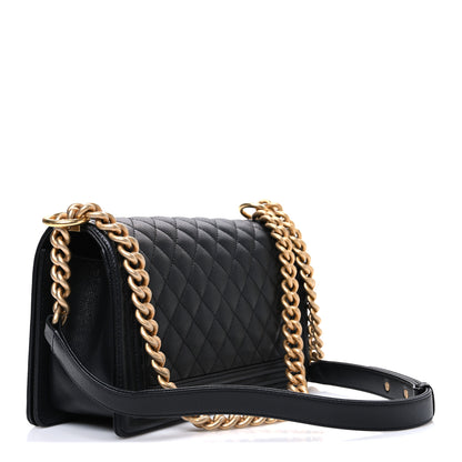 Chanel Caviar Quilted Medium Boy Flap Black 3 of 10