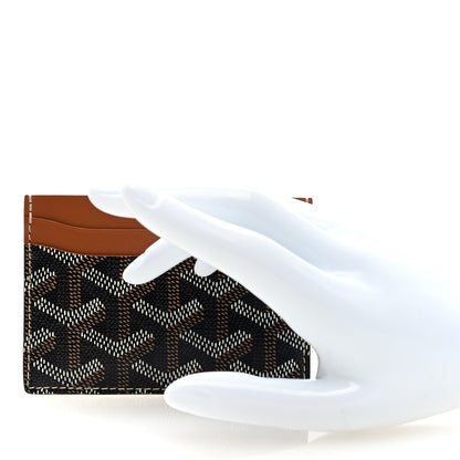 Goyard Goyardine Saint Sulpice Card Holder Black Gold 2 of 7