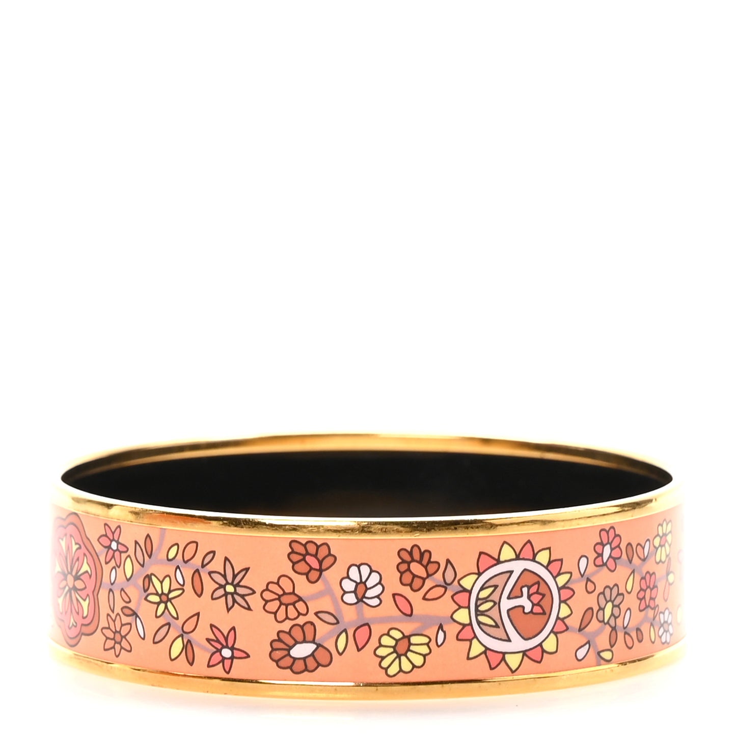 Enamel Printed Wide L'Arbre De Vie Bracelet 70 Orange