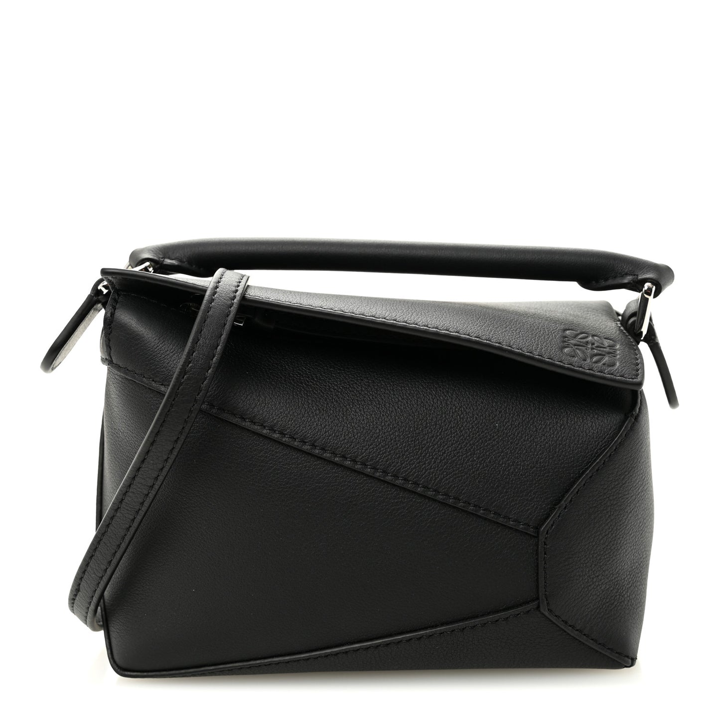 Calfskin Mini Puzzle Bag Black