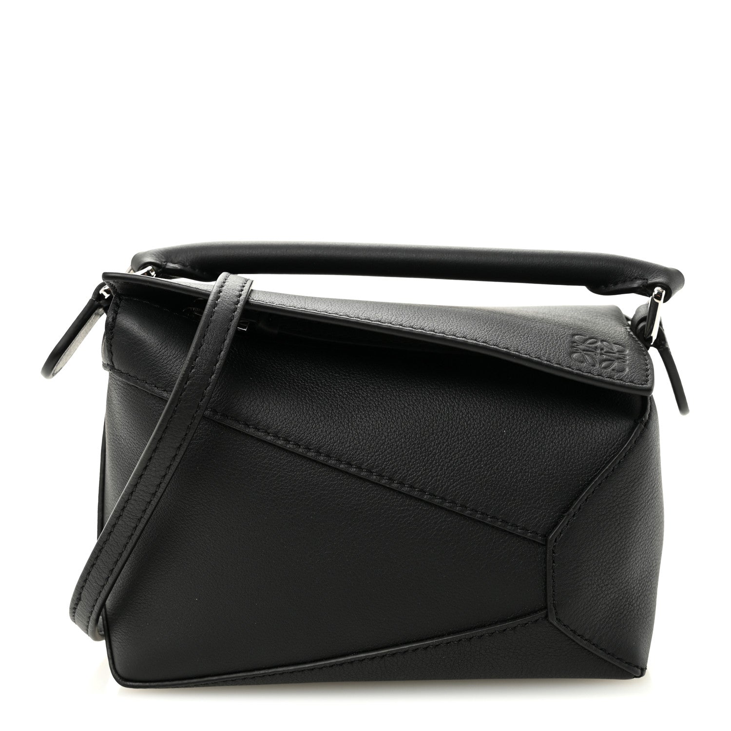 Loewe Calfskin Mini Puzzle Bag Black 1 of 9