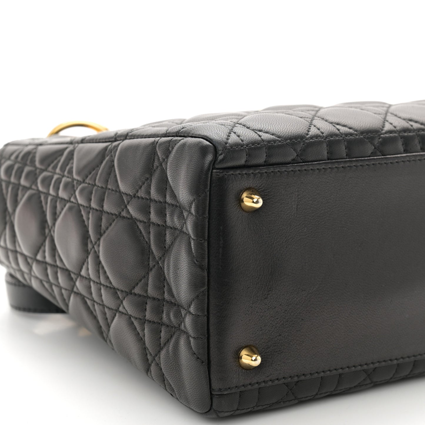 Lambskin Cannage Medium Lady Dior Black