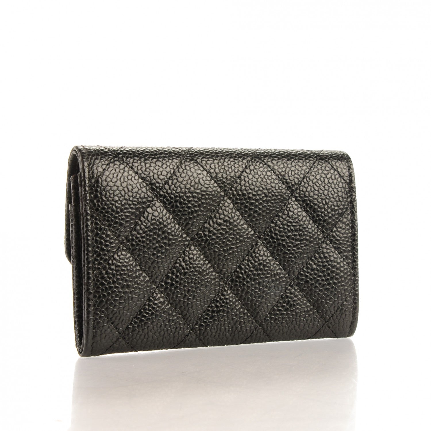 Chanel Caviar Quilted Flap Card Holder Black 3 of 8