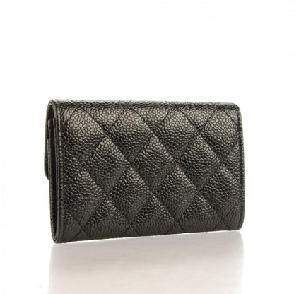 Chanel Caviar Quilted Flap Card Holder Black 3 of 8