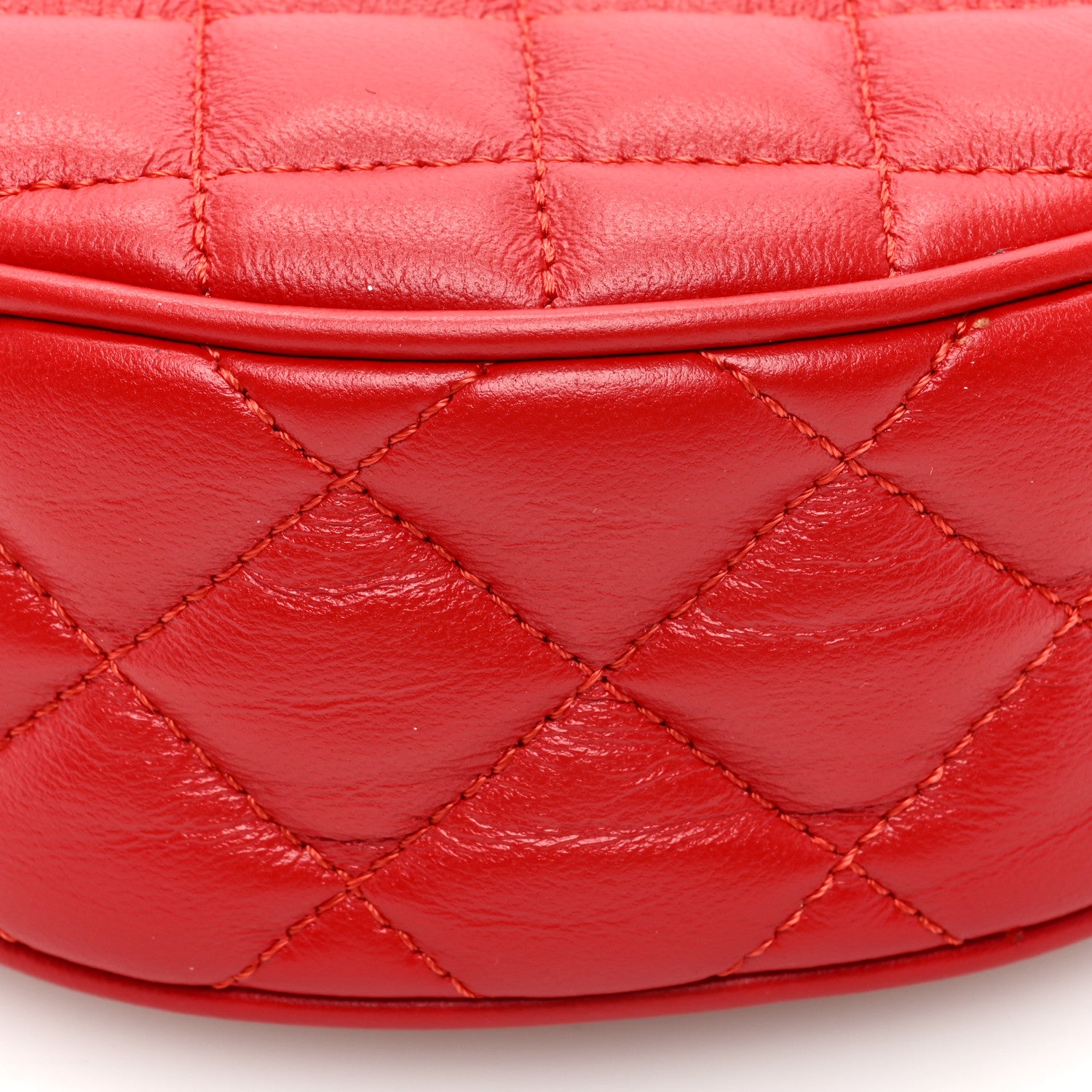 Versace Nappa Quilted La Medusa Round Camera Bag Red 9 of 9
