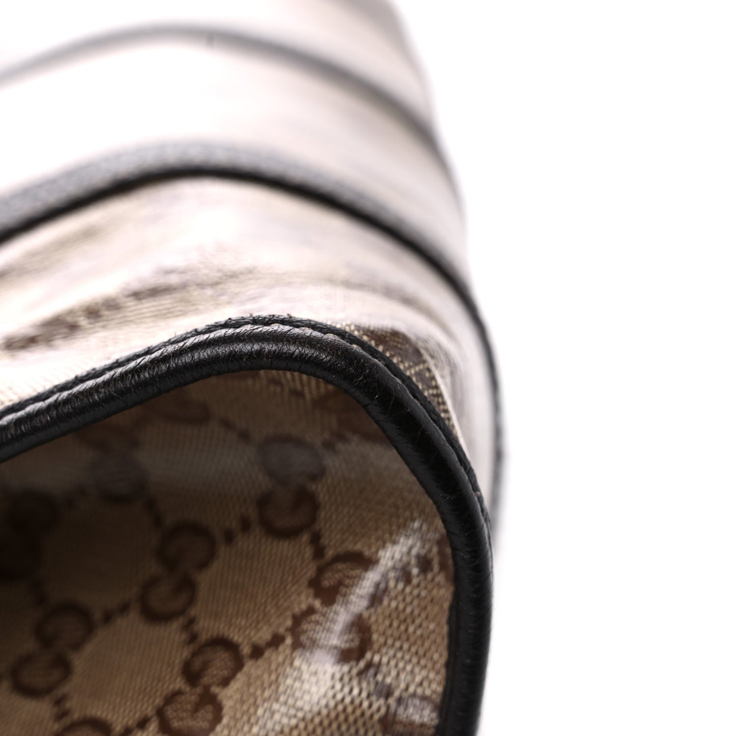 Gucci Crystal Monogram Dollar Calfskin Medium Joy Shoulder Bag Beige Ebony Testa Di Moro 16 of 20
