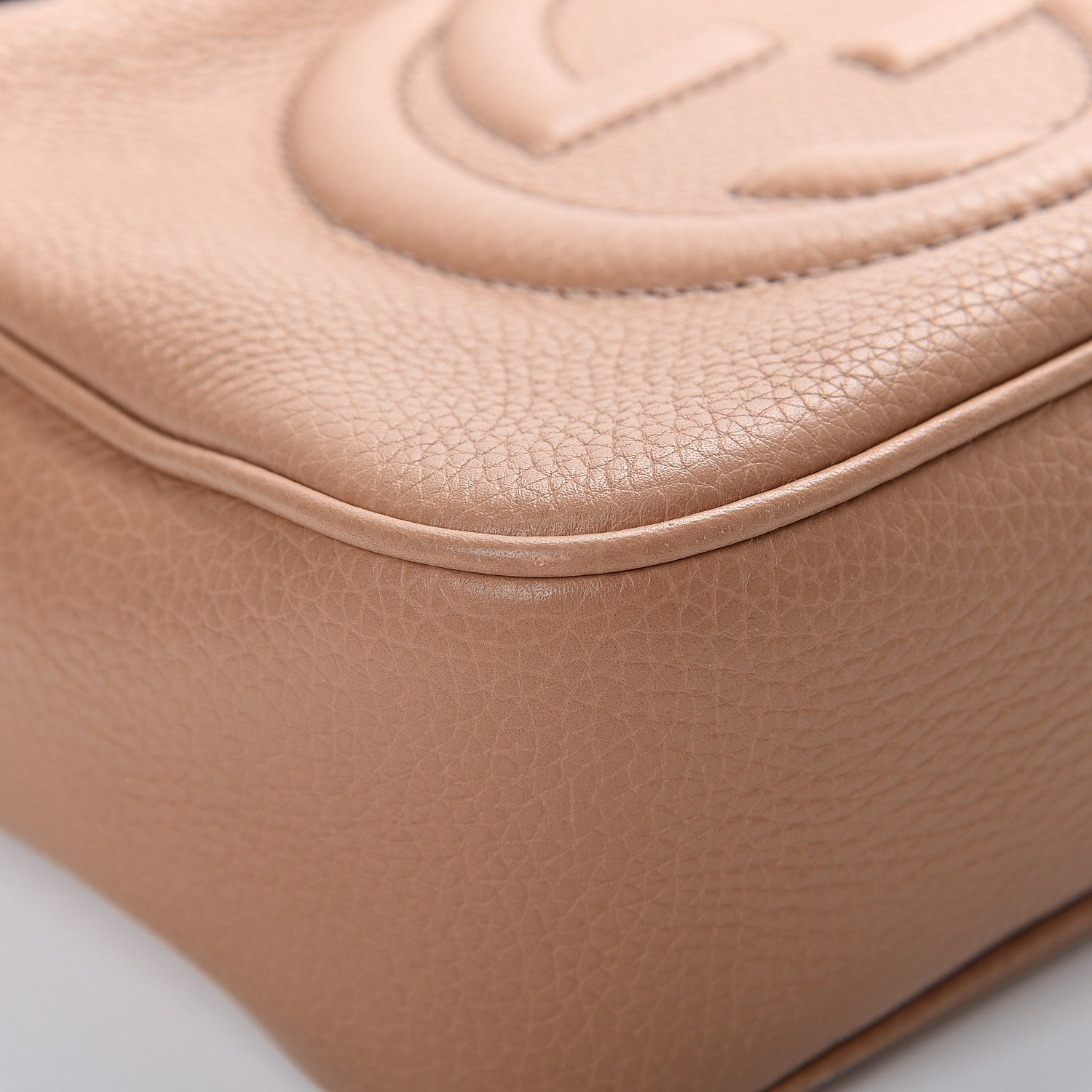 Gucci Pebbled Calfskin Small Soho Disco Bag Rose Beige 10 of 14