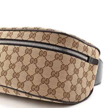 Gucci Monogram Dollar Calfskin Waist Pouch Beige Ebony Testa di Moro Marrone Scuro 10 of 10