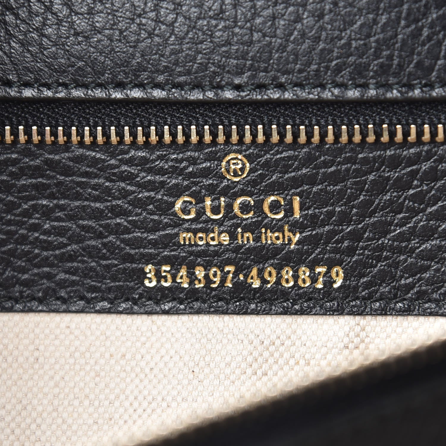 Gucci Pebbled Calfskin Medium Swing Tote Black 9 of 10