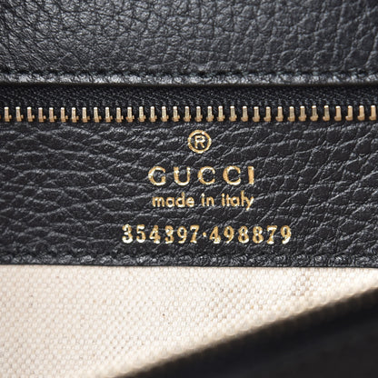 Gucci Pebbled Calfskin Medium Swing Tote Black 9 of 10
