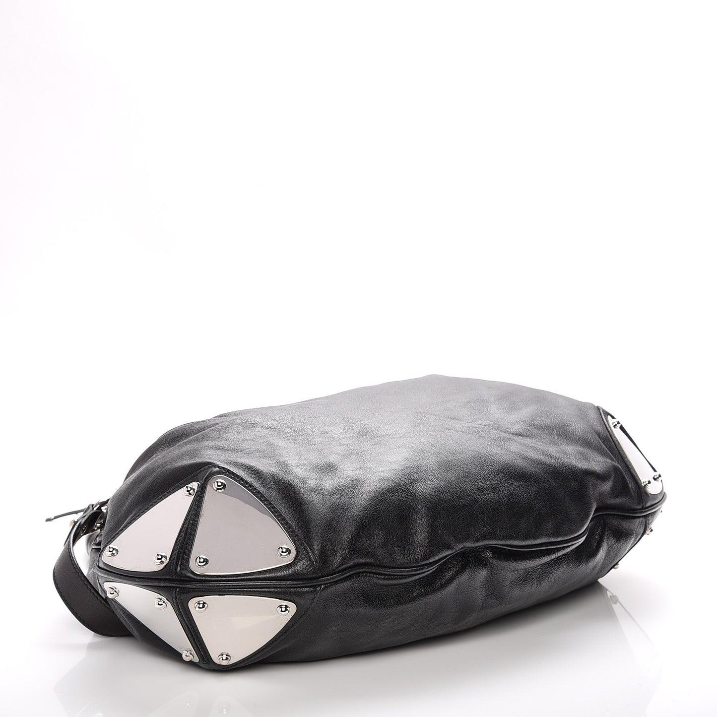 Calfskin Large Indy Top Handle Hobo Black