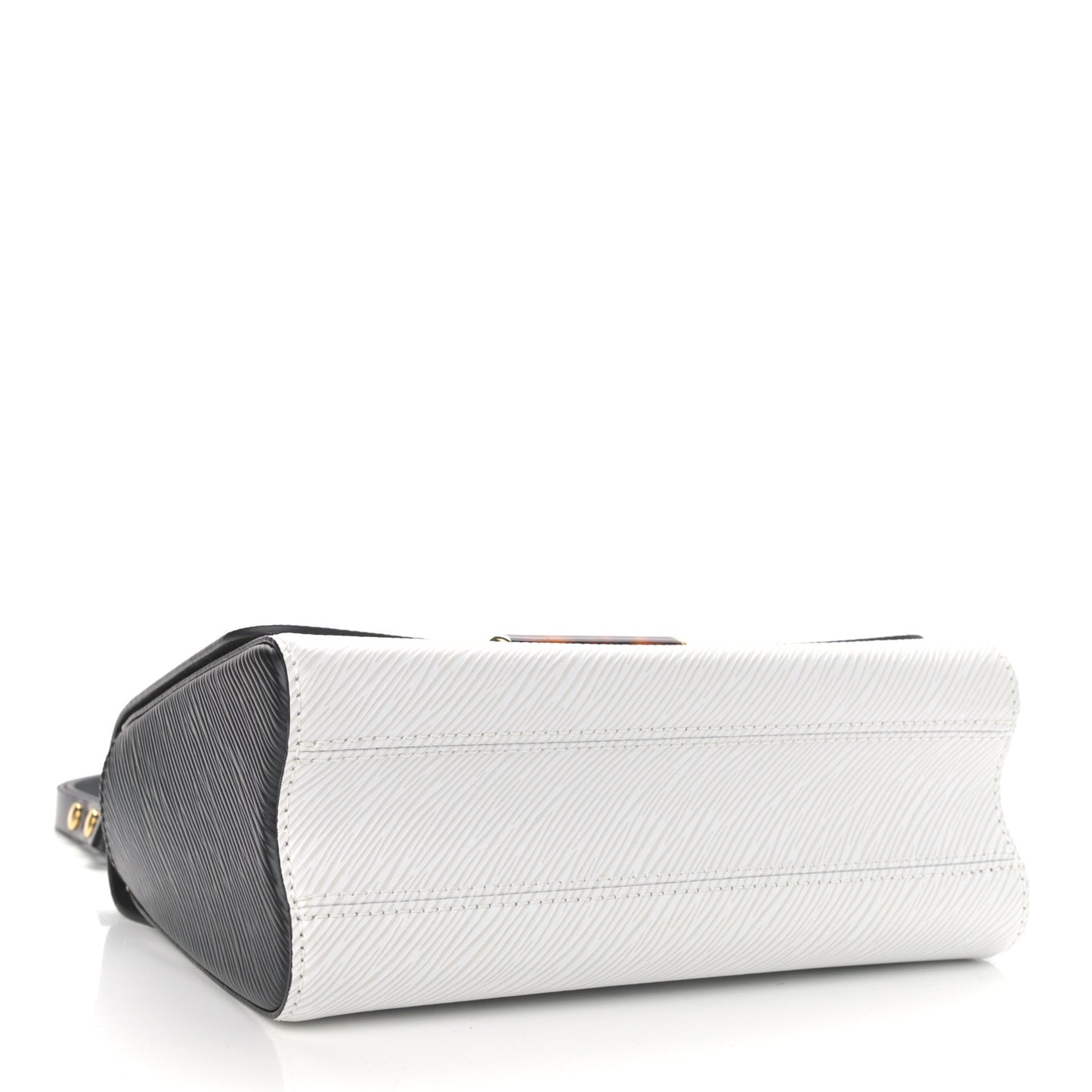 Epi Tortoiseshell Twist Shoulder Bag MM Black White