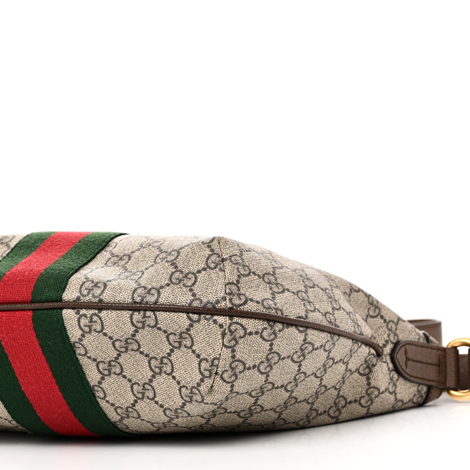 Gucci GG Supreme Monogram Web Small Ophidia Half Moon Hobo Brown 10 of 11