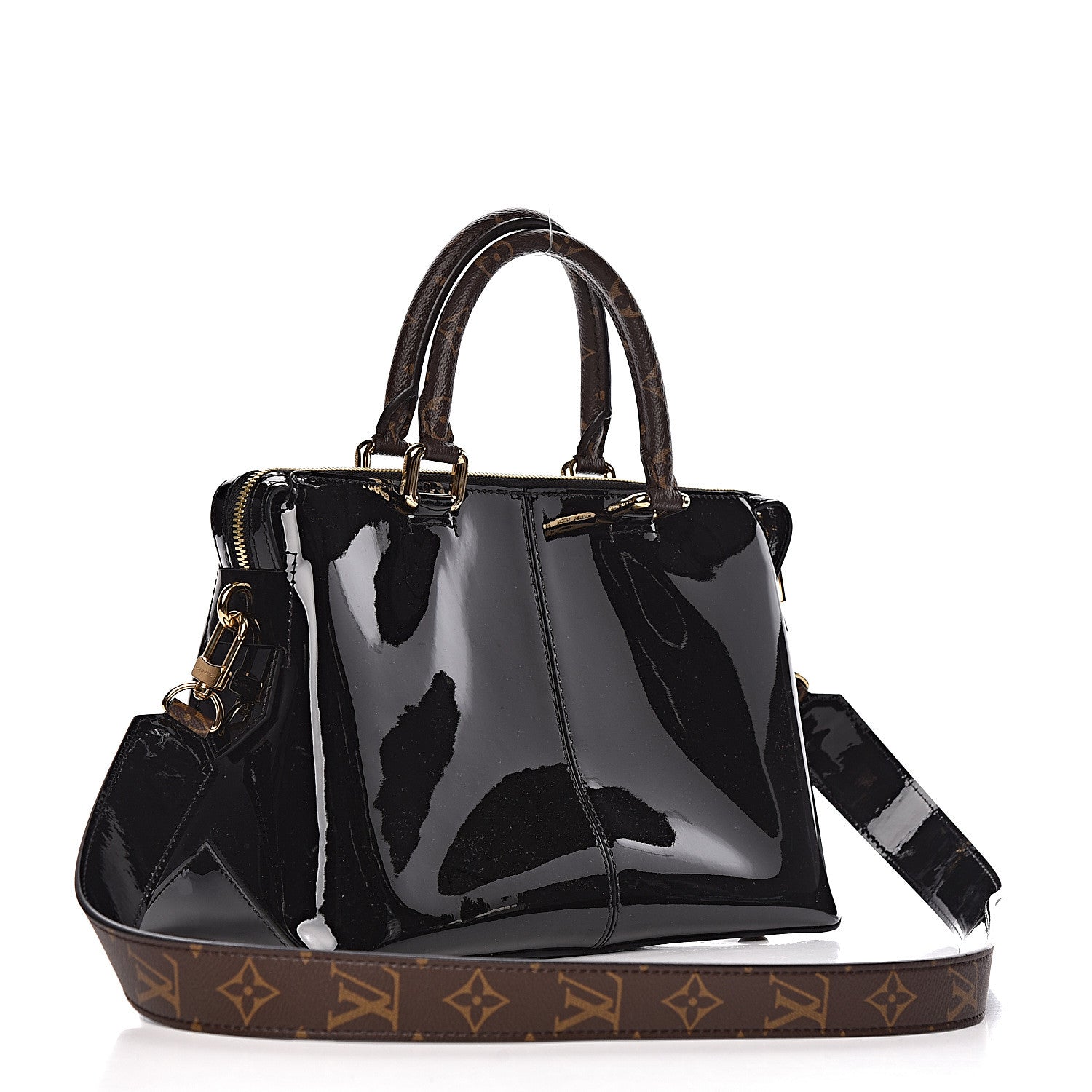 Louis Vuitton Patent Calfskin Miroir Tote Black 4 of 11